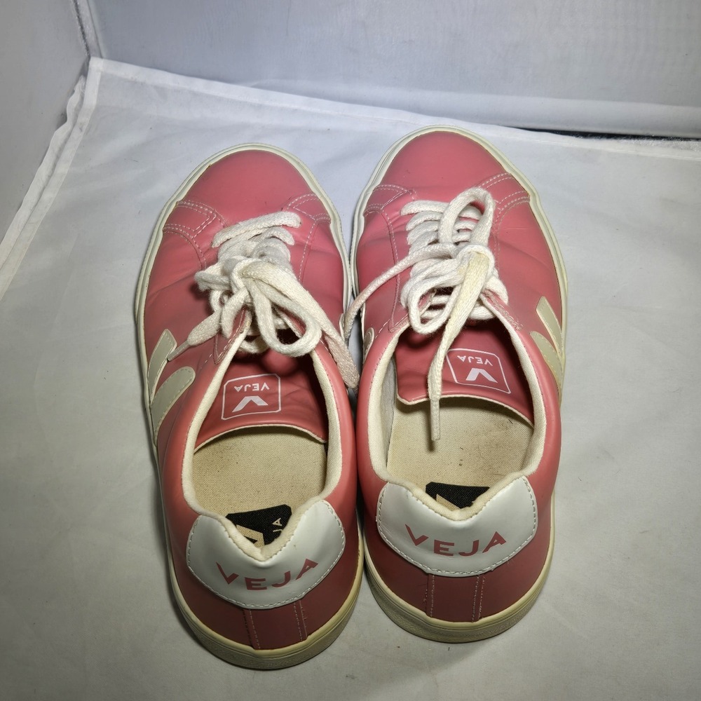 Veja Esplar Low Sneakers Womens 7 US Pink Shoe Cream Laces *READ - Picture 6 of 7